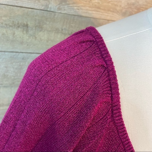 🛍️3/$30 Reitmans sparkly pleated  knit top in size medium - Picture 6 of 11